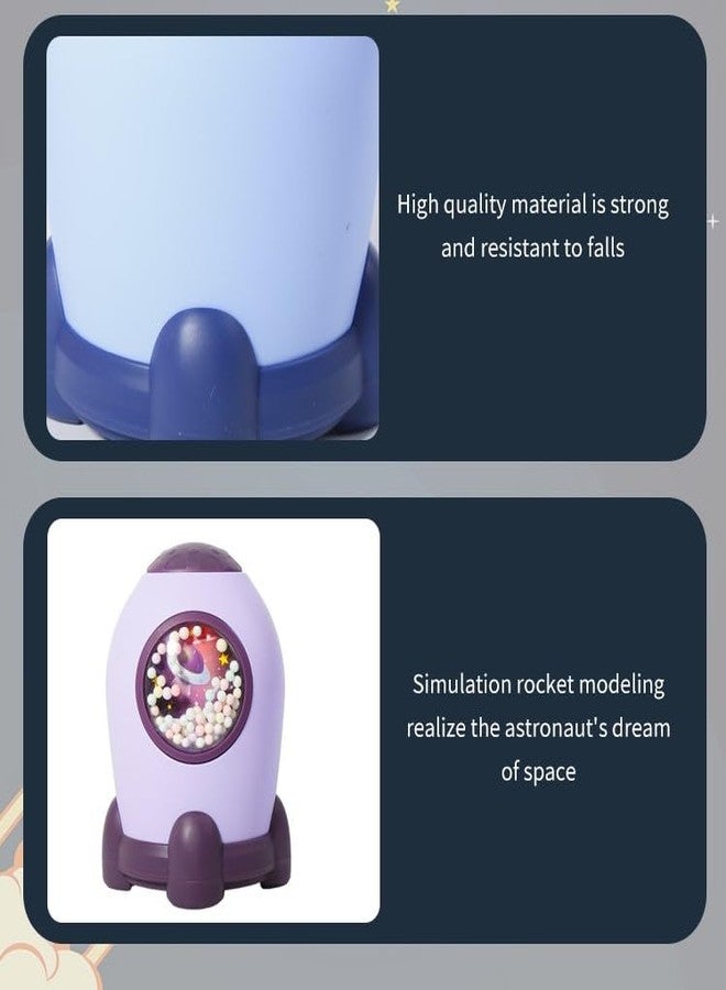 INOG حصالة نقود INOG Space مع قفل برقم سري - حصالة نقود بلاستيكية للأطفال، هدية عيد ميلاد للأولاد والبنات، حصالة نقود، صندوق عملات معدنية للأطفال (أزرق داكن) - Image 5